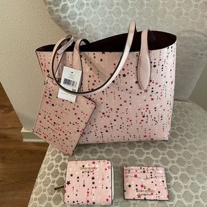 Kate Spade Twinkle tote, wallet and credit card holder.